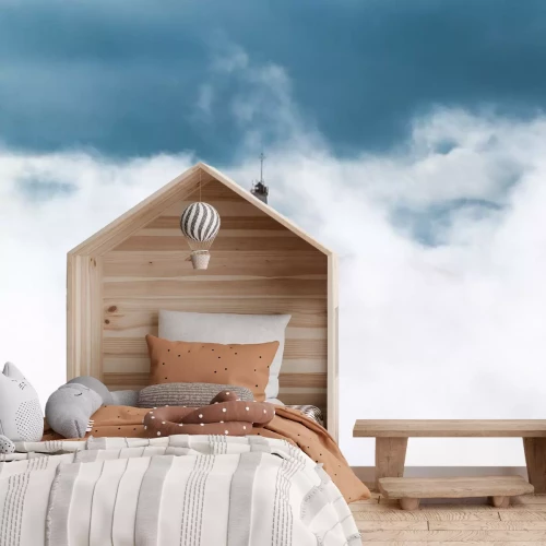 Fototapete Von Wolken bedeckter Leuchtturm