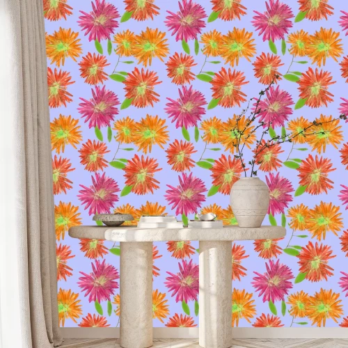 Tapete Bunte Astern am Himmel