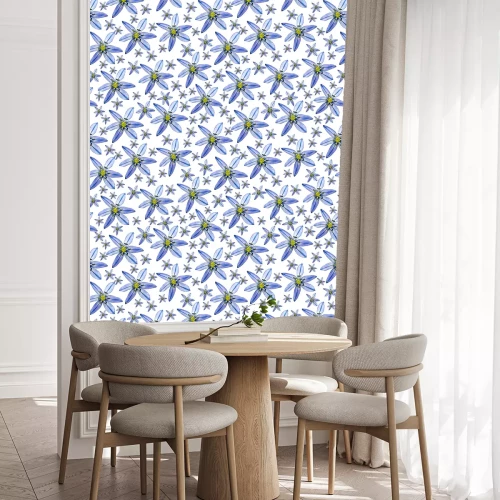 Tapete Schöne Schneeglöckchen in weiß