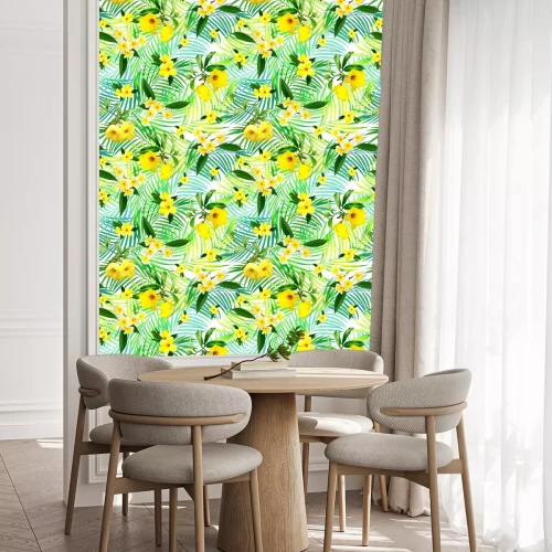 Tapete Gelbe exotische Pflanzen