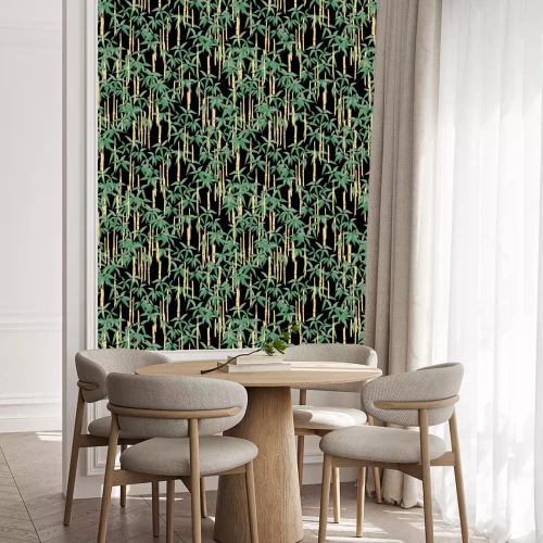 Tapete Dunkler Bambuswald