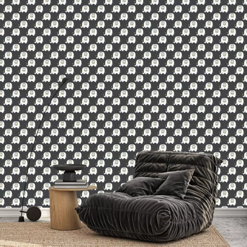 Tapete Kleine Elefanten mit gestreiften Ohren