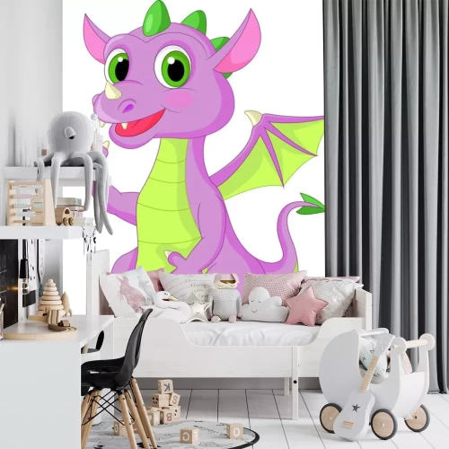 Sticker Netter Baby-Drache winken