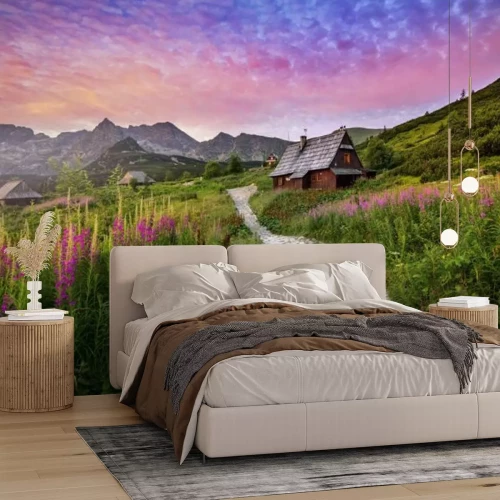 Fototapete Beautiful summer sunrise in the mountains - Hala Gasienicowa in Poland - Tatras