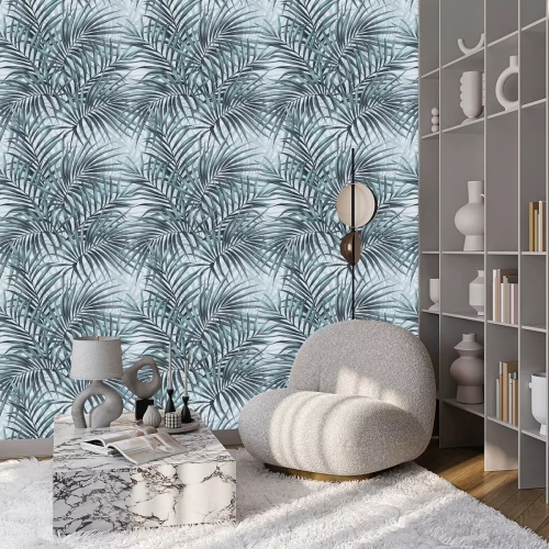 Tapete Blumensträuße aus Palmblättern