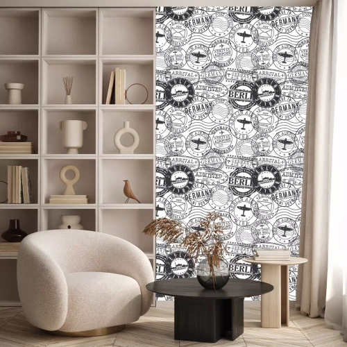 Tapete Berlin Germany Stamps. City Stamp Vector Art. Postal Passport Travel. Design Set Pattern.