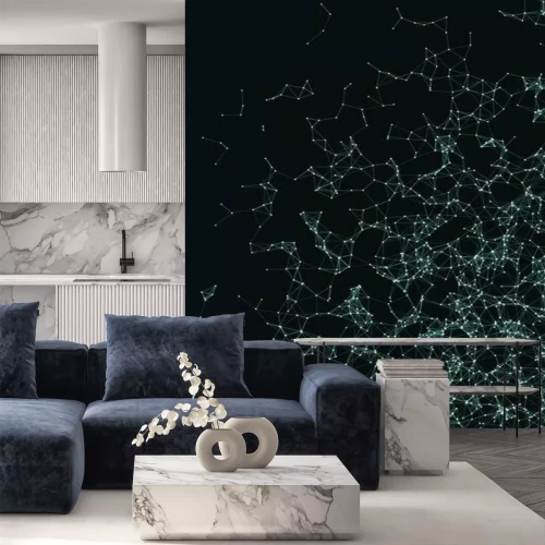 Sticker Network Mesh Procedural Art background illustration