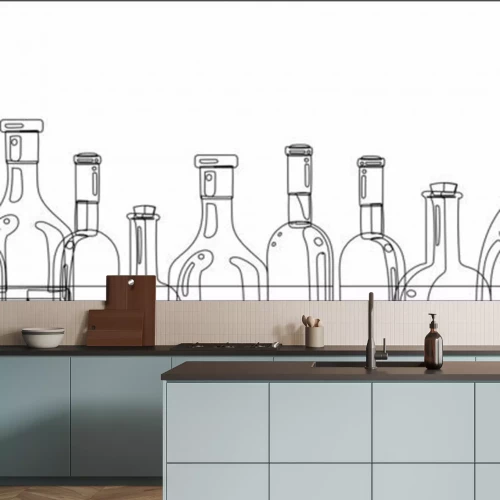 Sticker Hauswein Flaschen in verschiedenen Formen