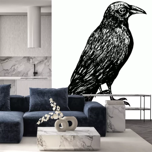 Sticker Skizze mit einem Vogel