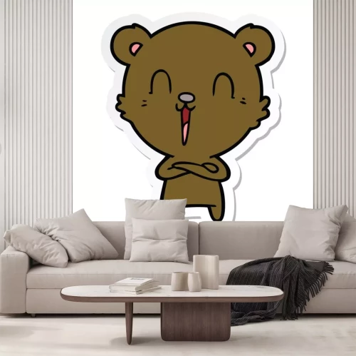 Sticker Lachendes Cartoon-Bärchen