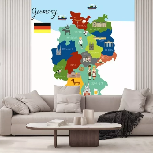Sticker Germany map hand draw vector. illustration EPS10.