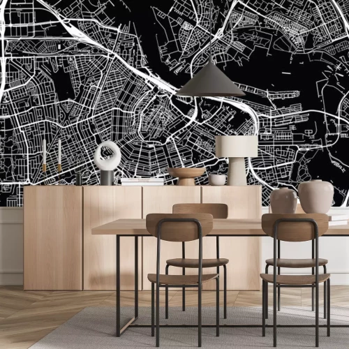 Sticker Urban vector city map of Amsterdam, The Netherlands