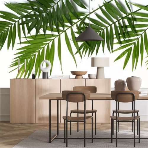 Sticker Palm leaves background