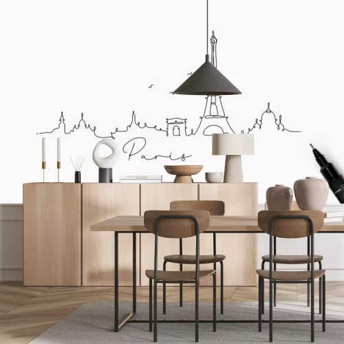 Sticker Pen line silhouette paris