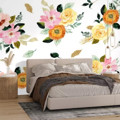 Sticker Set von zarten floralen Aquarell-Illustrationen