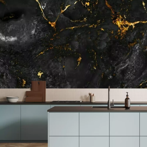 Sticker natural black marble texture with golden veins, breccia marbel tiles for ceramic wall tiles and floor tiles, granite slab stone ceramic tile, rustic matt  texture, polished quartz stone.