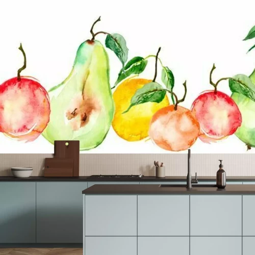 Sticker Buntes Obst subtile Pastell-Illustration