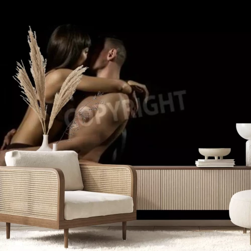 Fototapete Paar auf dem Stuhl