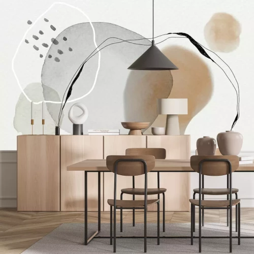 Fototapete Beige Aquarellabstraktion