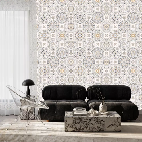 Tapete Orientalische Mosaike in natürlichen Farben