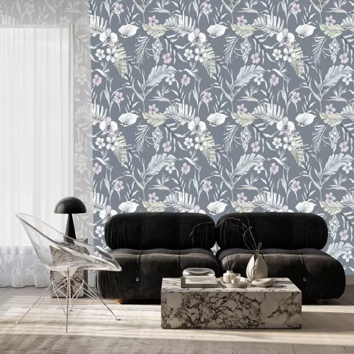 Tapete Schönste Dschungelblumen