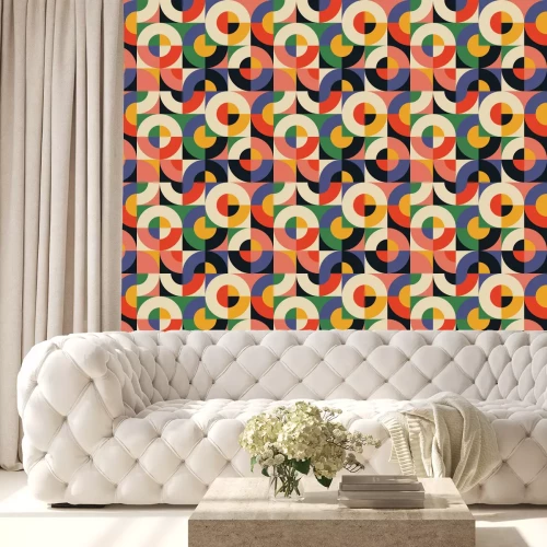 Tapete Bauhaus Kreise und Quadrate