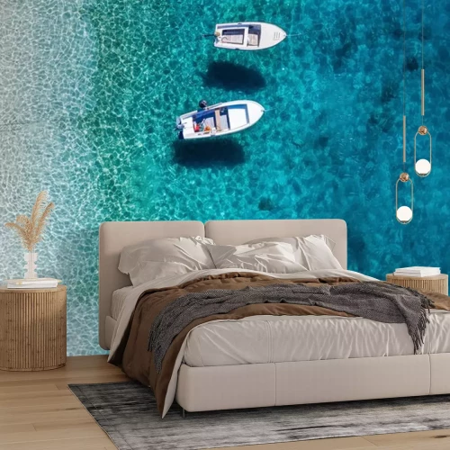 Fototapete Boote im blauen Meer