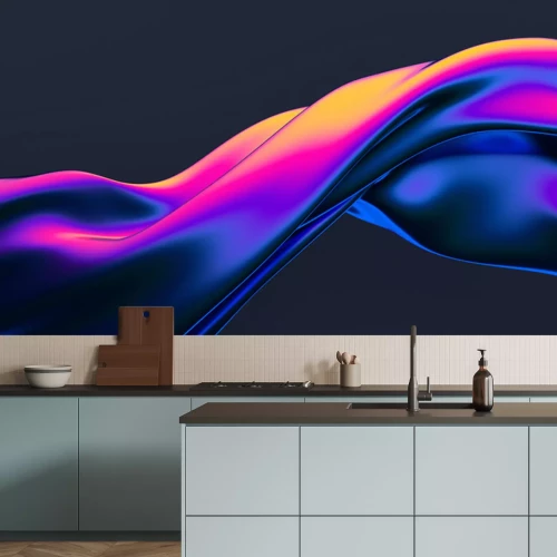 Fototapete Modernes Muster mit 3D-Farbwelle