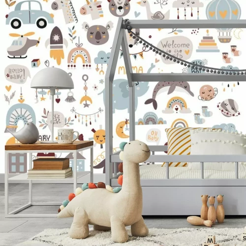 Sticker Skandinavisches Kinder-Muster