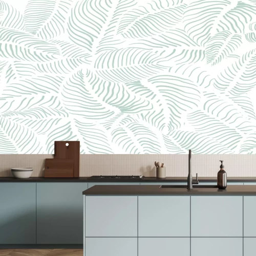 Fototapete Abstrakter Hintergrund mit minimalistischen Blättern