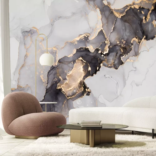 Fototapete Marmorabstraktion mit Gold