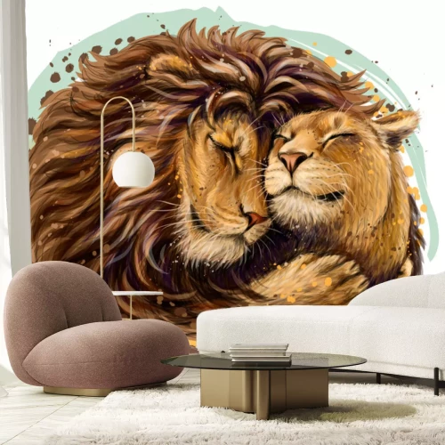 Fototapete Verliebtes Wildkatzenpaar