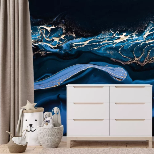 Fototapete Metallisches dunkelblau