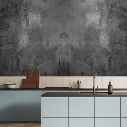 Fototapete Old wall texture cement dark black gray panorama background abstract grey color design are light with white gradient background.