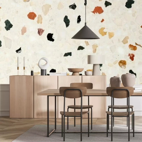 Sticker Terrazzo-Muster in Beige