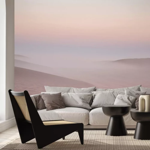 Fototapete Zarte Wüstenlandschaft im Nebel