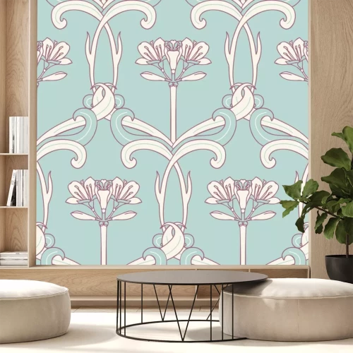 Sticker Art-Deco-Blumenmuster