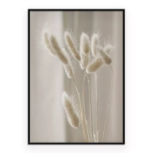 Poster Beiges Ziergras auf hellem Hintergrund