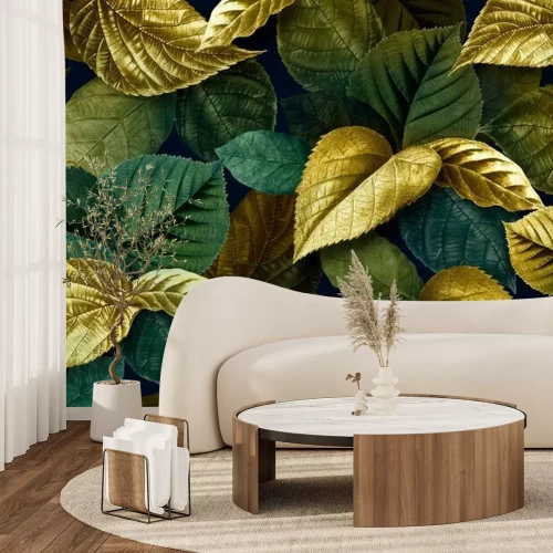 Fototapete Eine dunkle belaubte Ecke