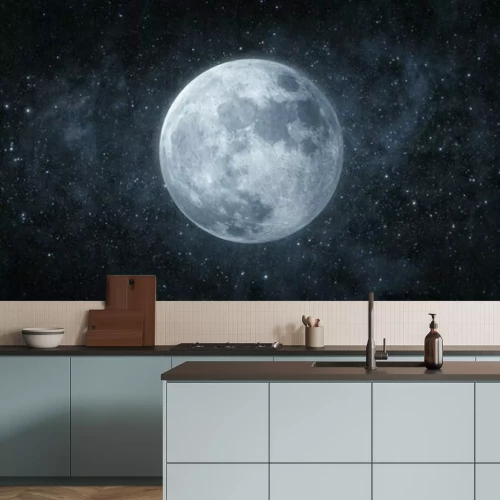 Fototapete Panoramablick auf den Mond im Weltraum