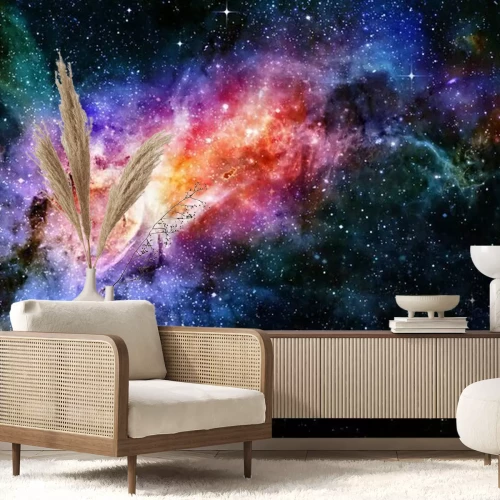 Fototapete Regenbogenfarbener Nebel