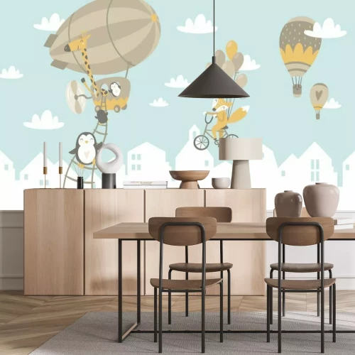 Fototapete Kinder Grafik Illustration. Unter Verwendung für Druck auf der Wand, Kissen, Dekoration scherzt Innenraum, Babyabnutzung und Hemden, Grußkarte, Vektor und andere