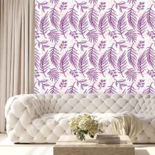 Tapete Violette Blätter