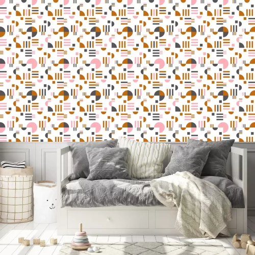 Tapete Bauhaus Retro-Texturen