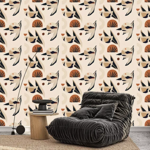 Tapete Abstraktion mit geometrischen Mustern