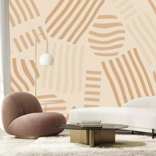 Fototapete Grafisches Motiv in Beigetönen