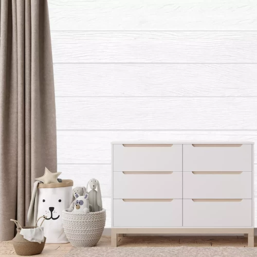 Fototapete Breite weiße horizontale Bretter