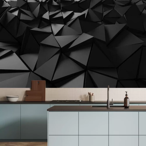 Fototapete Schwarze 3D-Geometrie