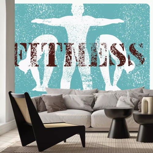 Fototapete Strukturierte Fitness-Illustration