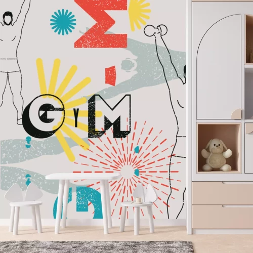 Fototapete Retro-Sportübungen